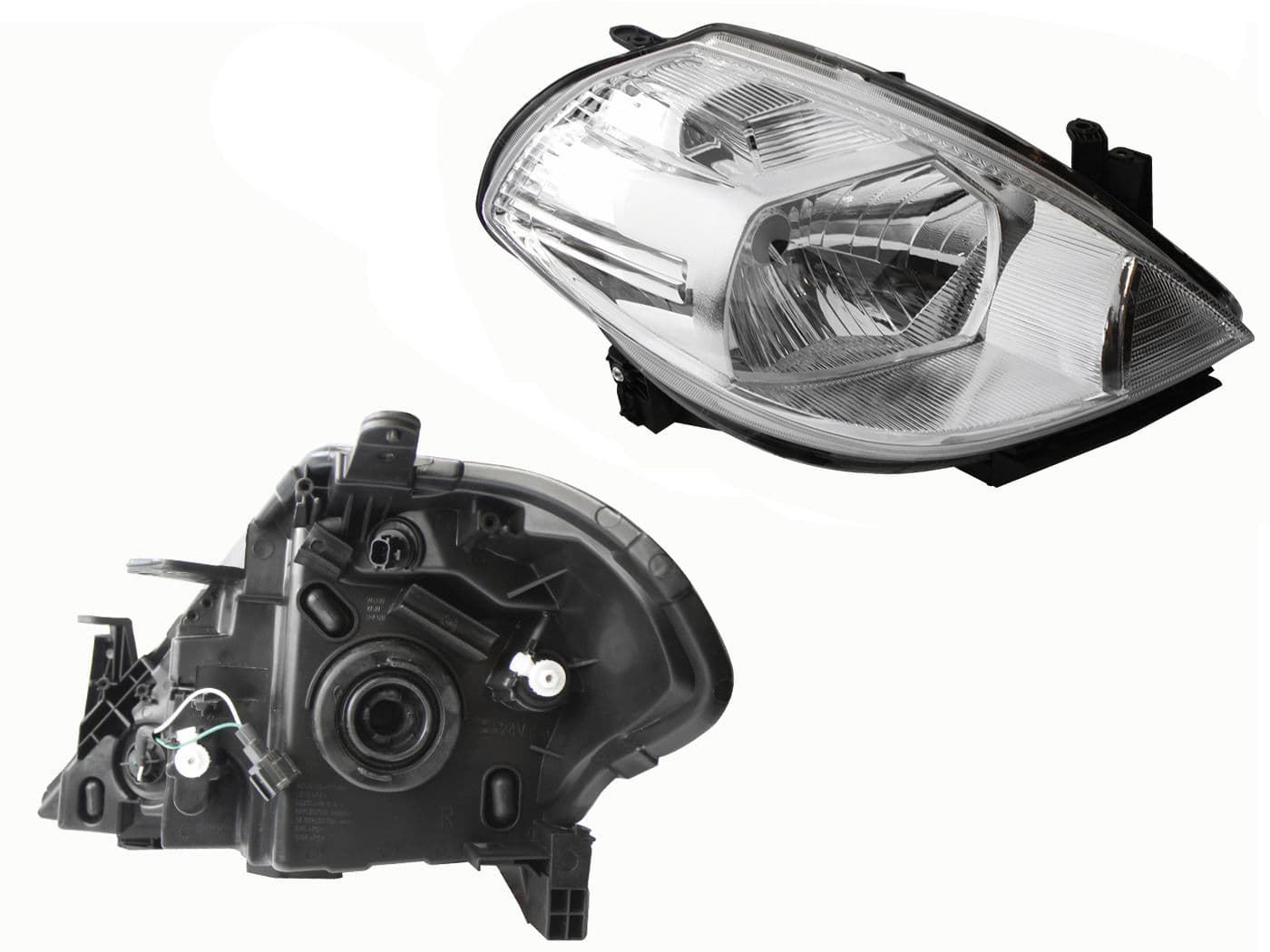 Faro Derecho Nissan TIIDA 4 Puertas 2006-2017 Fondo Cromado