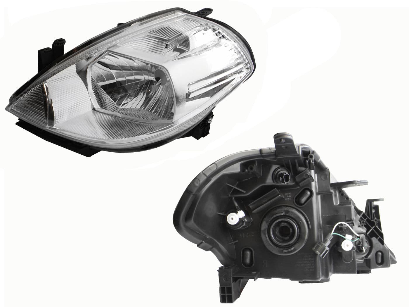 Faro Izquierdo Nissan TIIDA 4 Puertas 2006-2017 Fondo Cromado