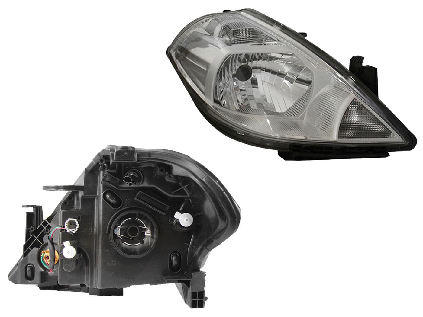 Faro Derecho Nissan TIIDA 4 Puertas 2006-2017 Fondo Cromado