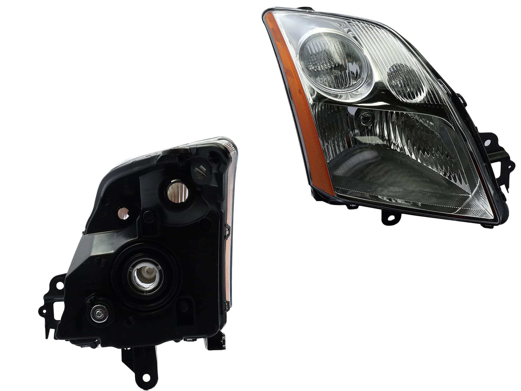 Faro Derecho Nissan SENTRA B-16 2007-2009 Con Mica Ámbar Fondo Cromado