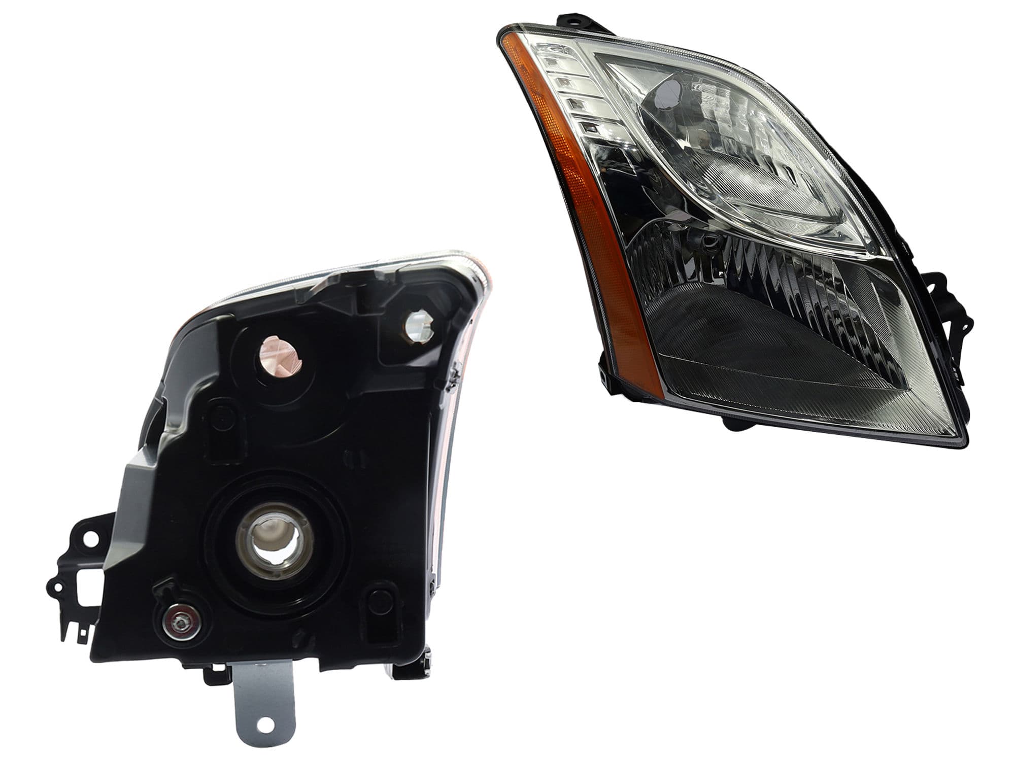 Faro Derecho Nissan SENTRA B-16 2010-2012 Con Mica Ámbar Fondo Cromado