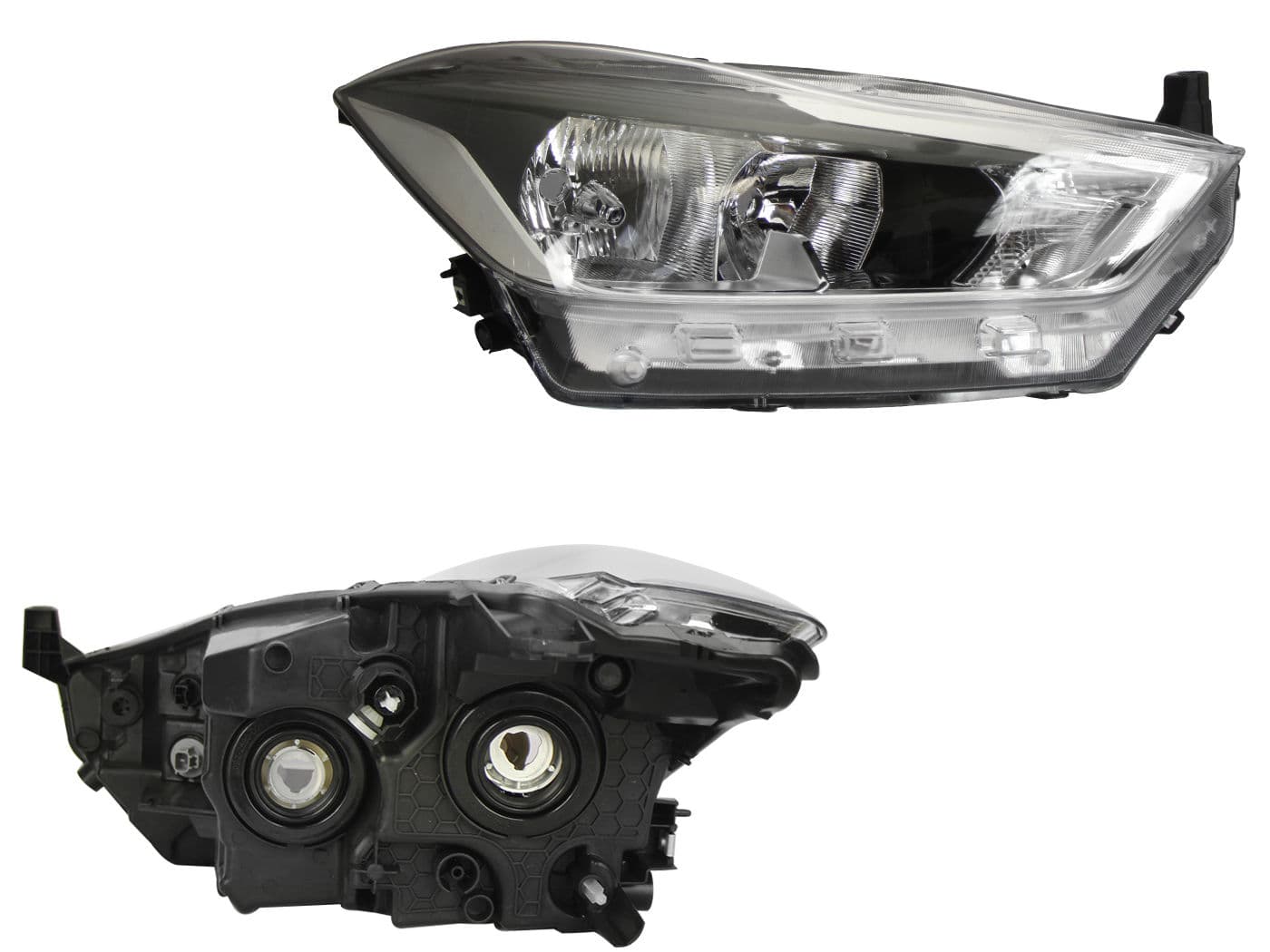 Faro Derecho Nissan KICKS 2017-2020 Fondo Cromado