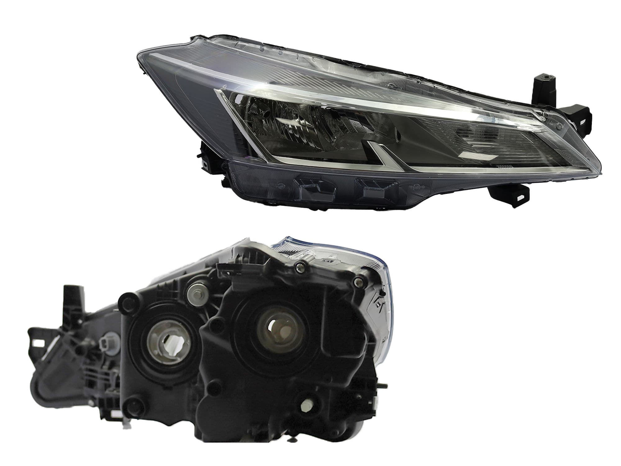 Faro Derecho Nissan KICKS ADVANCE/EXCLUSIVE 2021-2024 Con Led Fondo Cromado