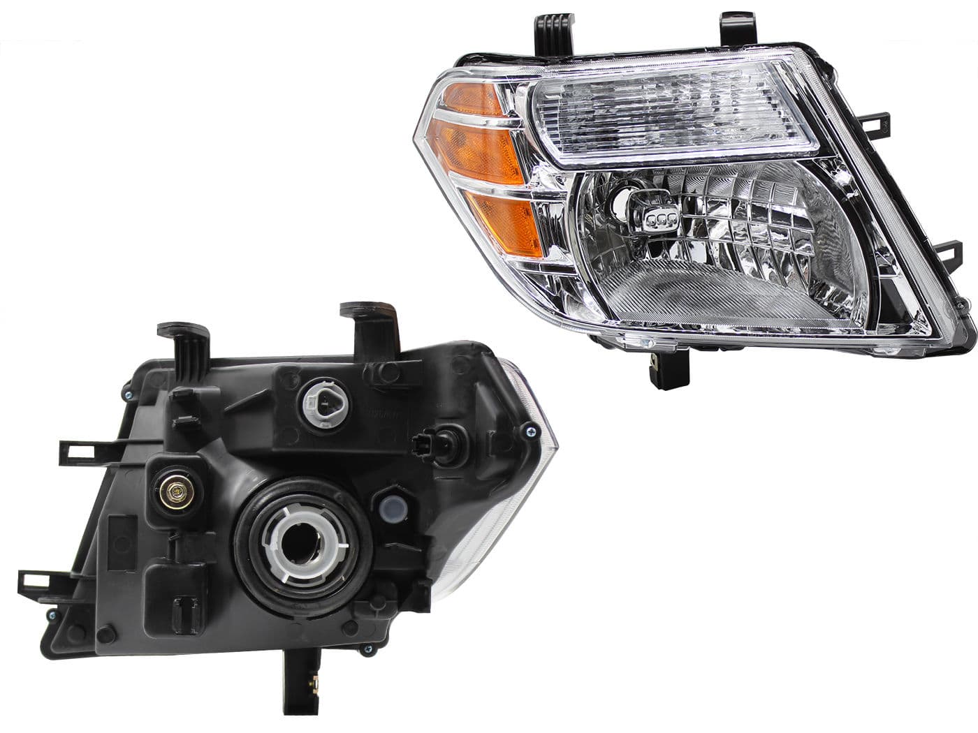 Faro Derecho Nissan PATHFINDER 2008-2012 Con Mica Ámbar Fondo Cromado