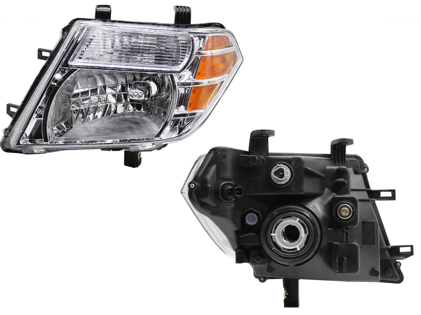 Faro Izquierdo Nissan PATHFINDER 2008-2012 Con Mica Ámbar Fondo Cromado