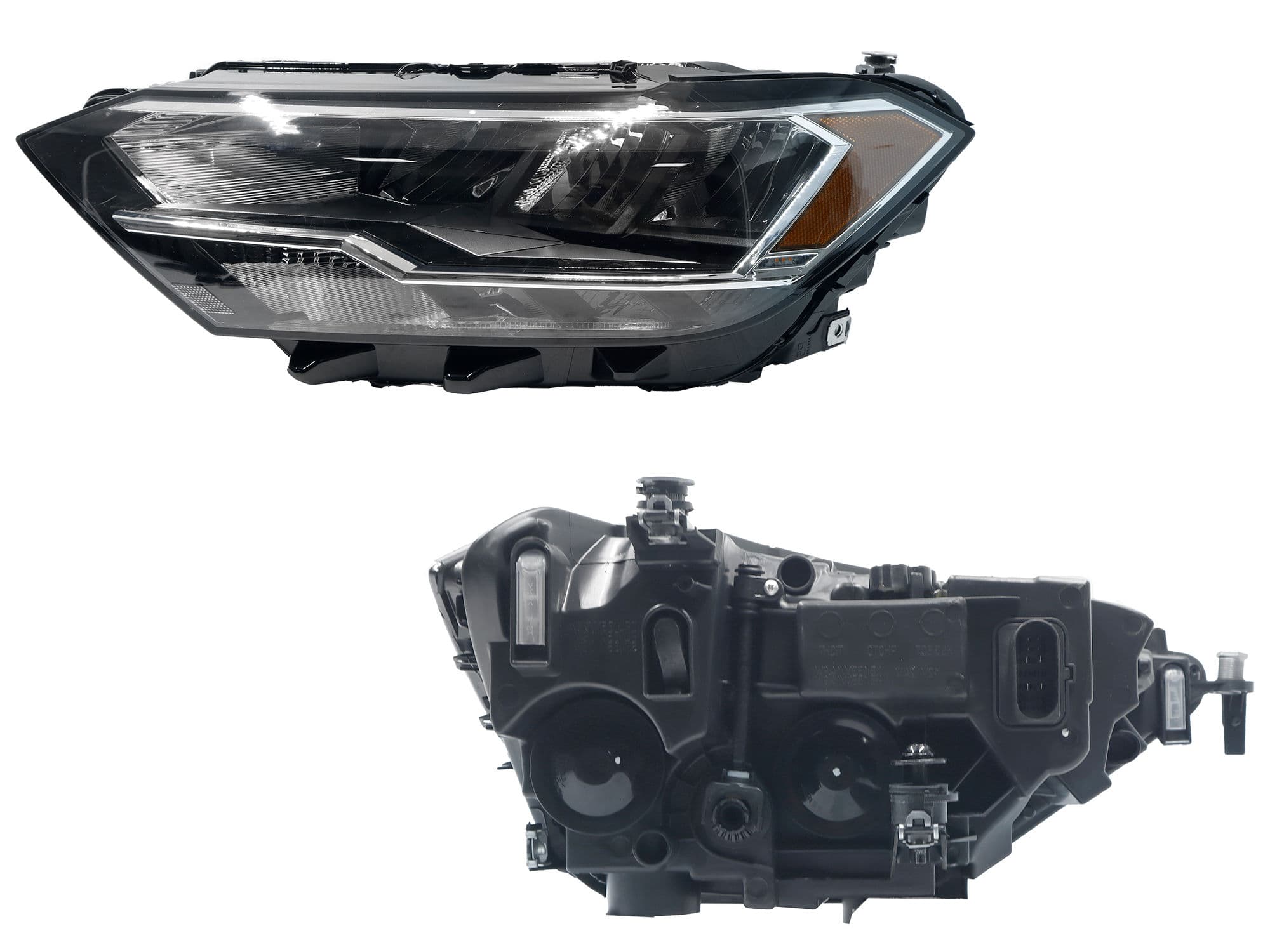 Faro Izquierdo Volkswagen JETTA A7 2019-2024 Con Led Con Mica Ámbar