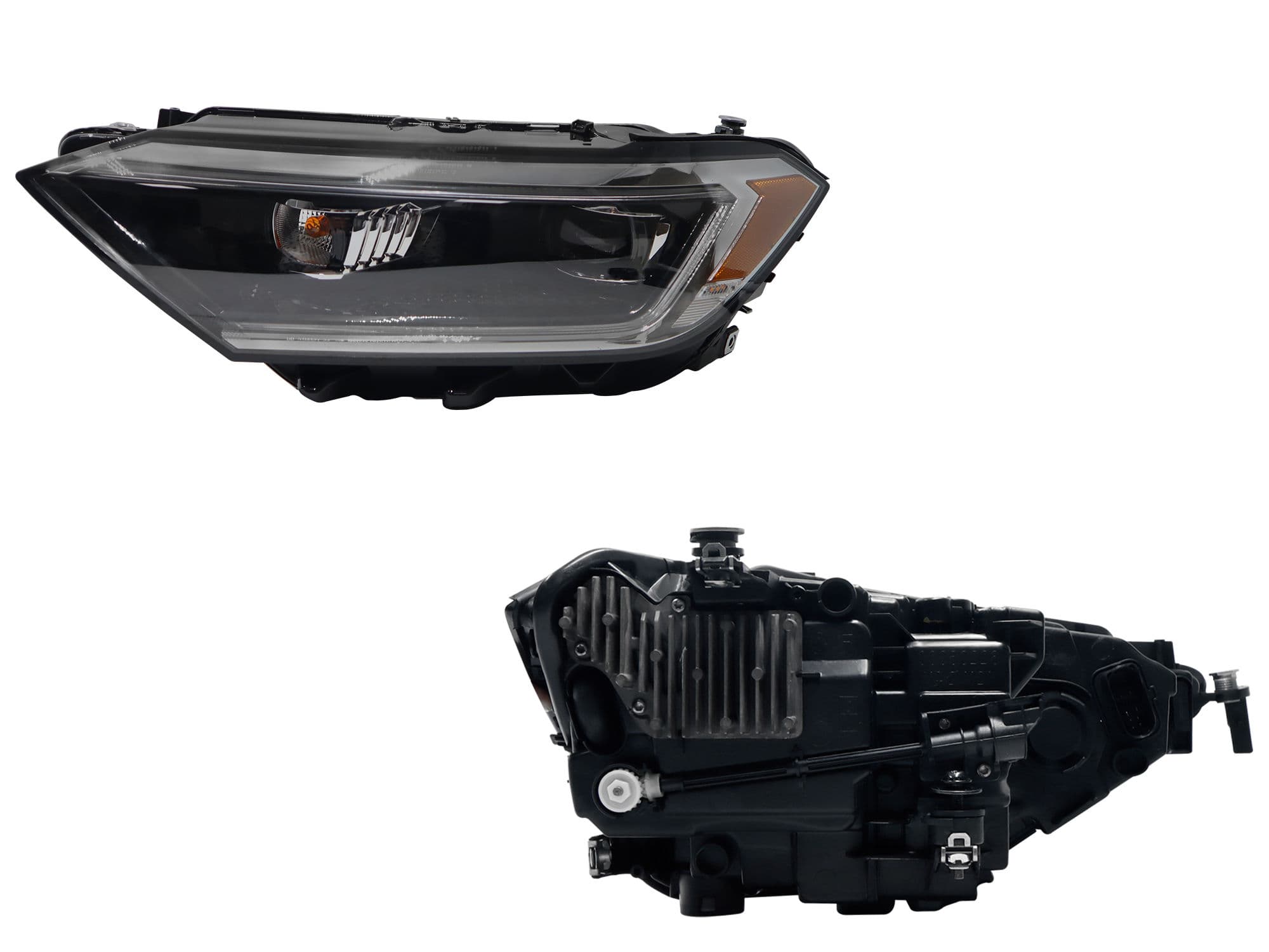 Faro Izquierdo Volkswagen JETTA A7 GLI/HIGHLINE 2019-2024 Con Lupa Con Led Con Mica Ámbar