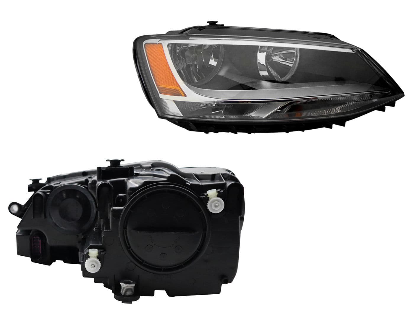 Faro Derecho Volkswagen JETTA A6 BICENTENARIO 2010-2018 Con Mica Ámbar Cuarto Ámbar