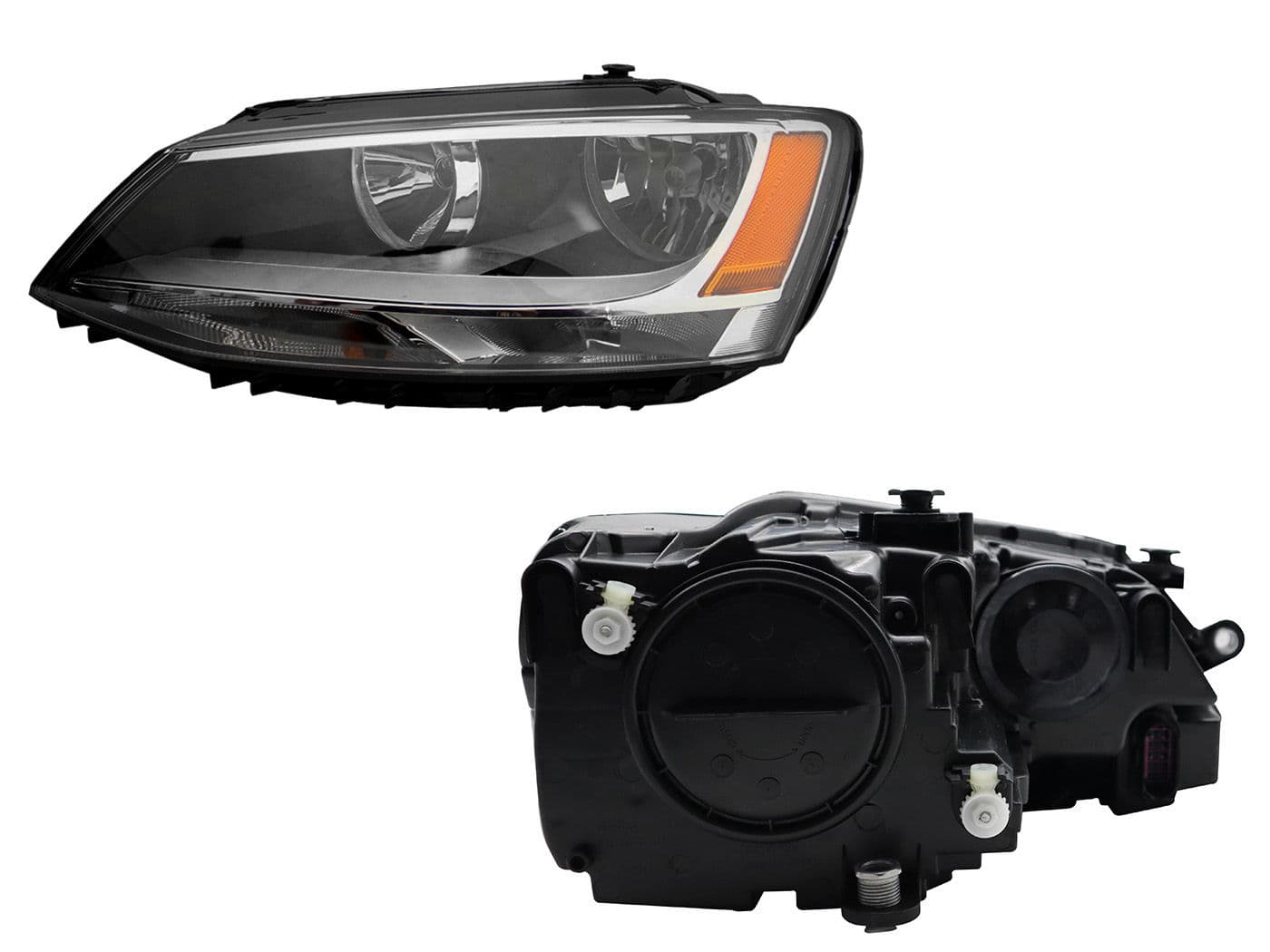 Faro Izquierdo Volkswagen JETTA A6 BICENTENARIO 2010-2018 Con Mica Ámbar Cuarto Ámbar