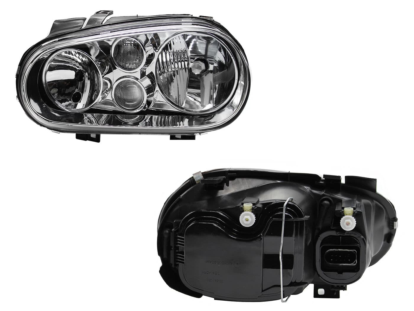 Faro Izquierdo Volkswagen GOLF A4 1999-2007 Con Lupa Fondo Cromado