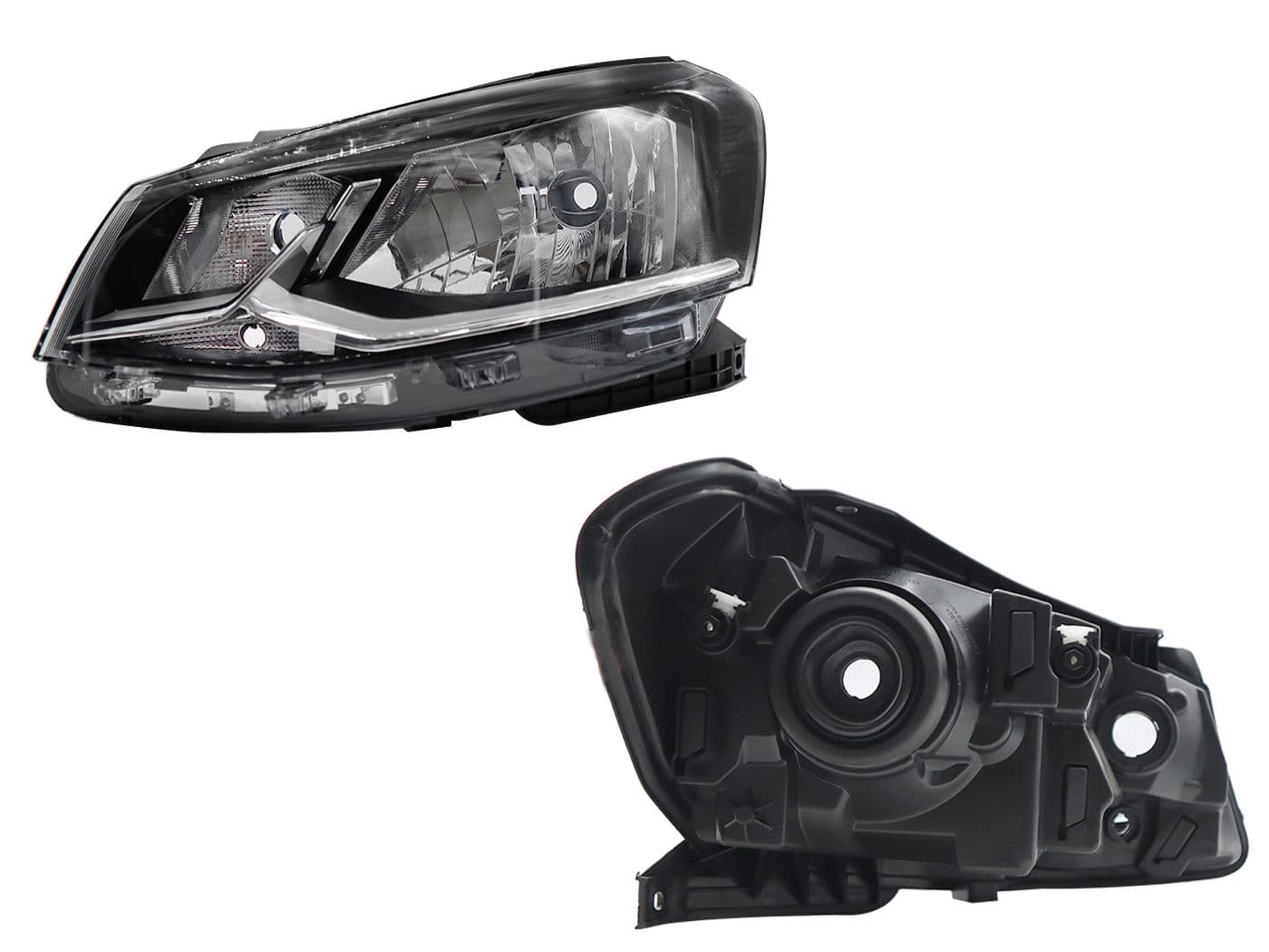 Faro Izquierdo Volkswagen GOL 4 Puertas 2017-2018 Fondo Cromado