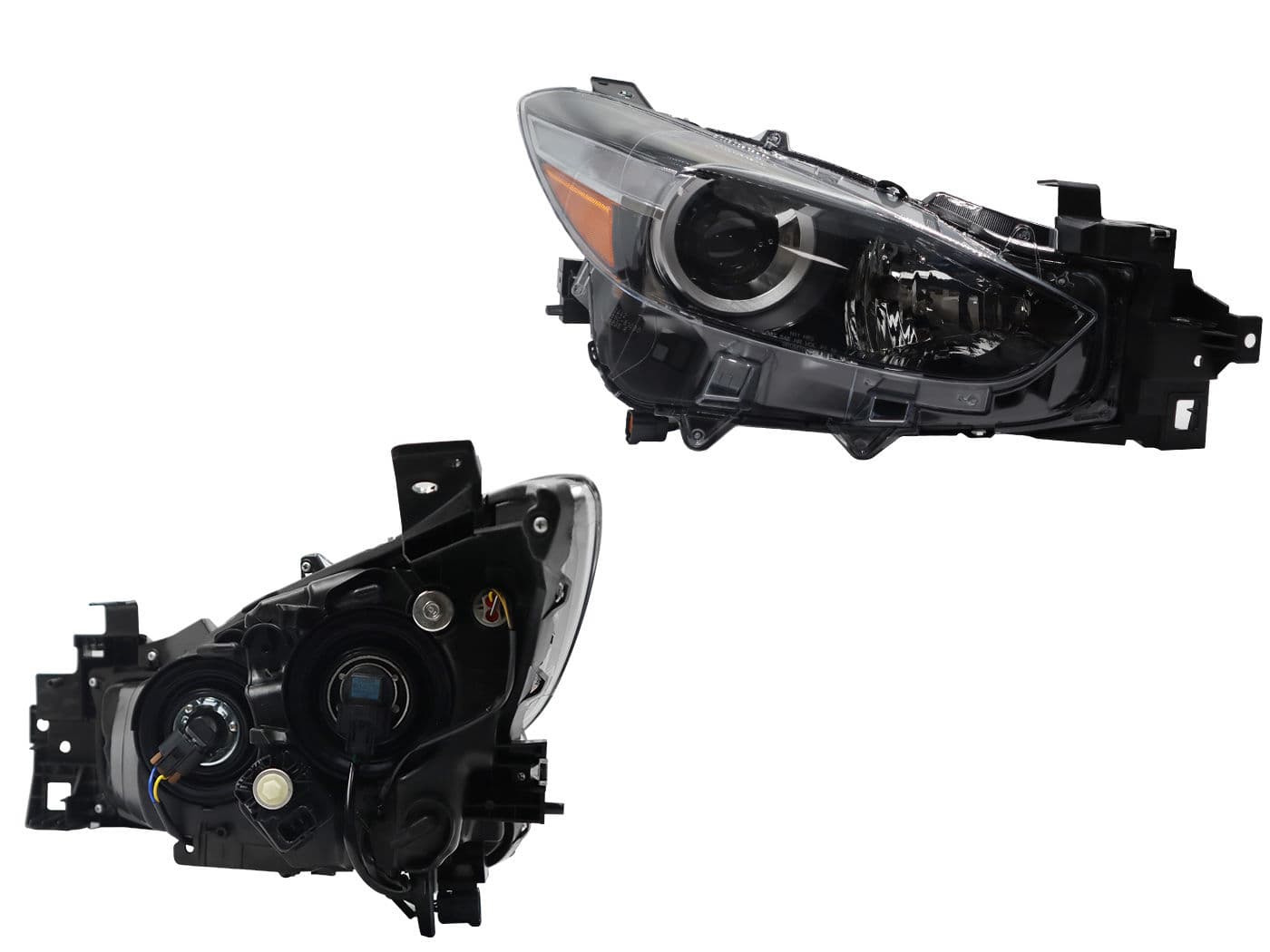 Faro Derecho Mazda MAZDA 3 4 Puertas 2017-2018 Con Lupa Con Mica Ámbar
