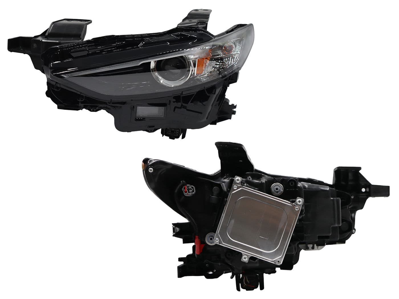 Faro Izquierdo Mazda MAZDA 3 4 Puertas 2019-2025 Con Lupa Con Led Con Mica Ámbar