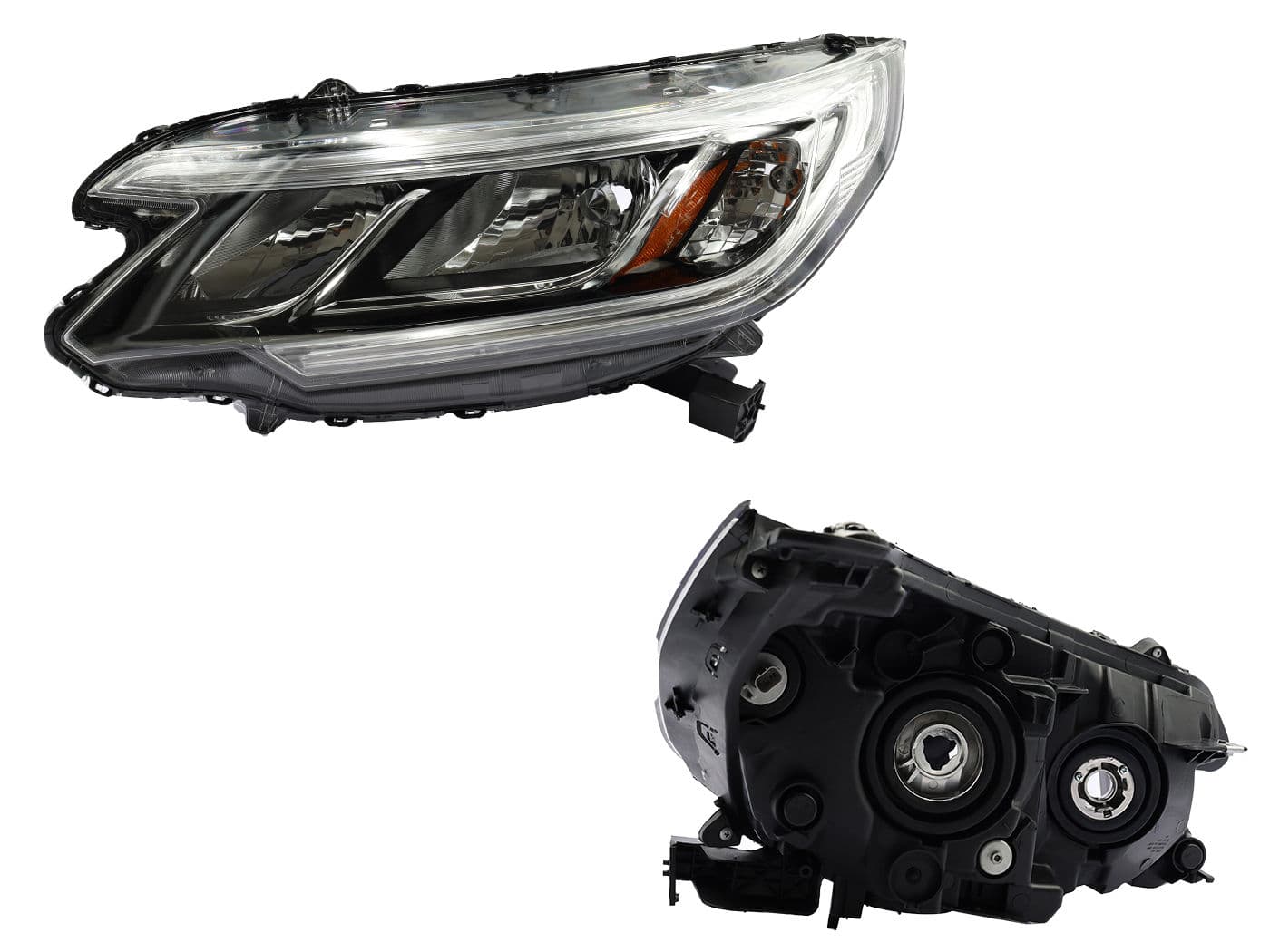 Faro Izquierdo Honda CR-V 2015-2016 Con Mica Ámbar