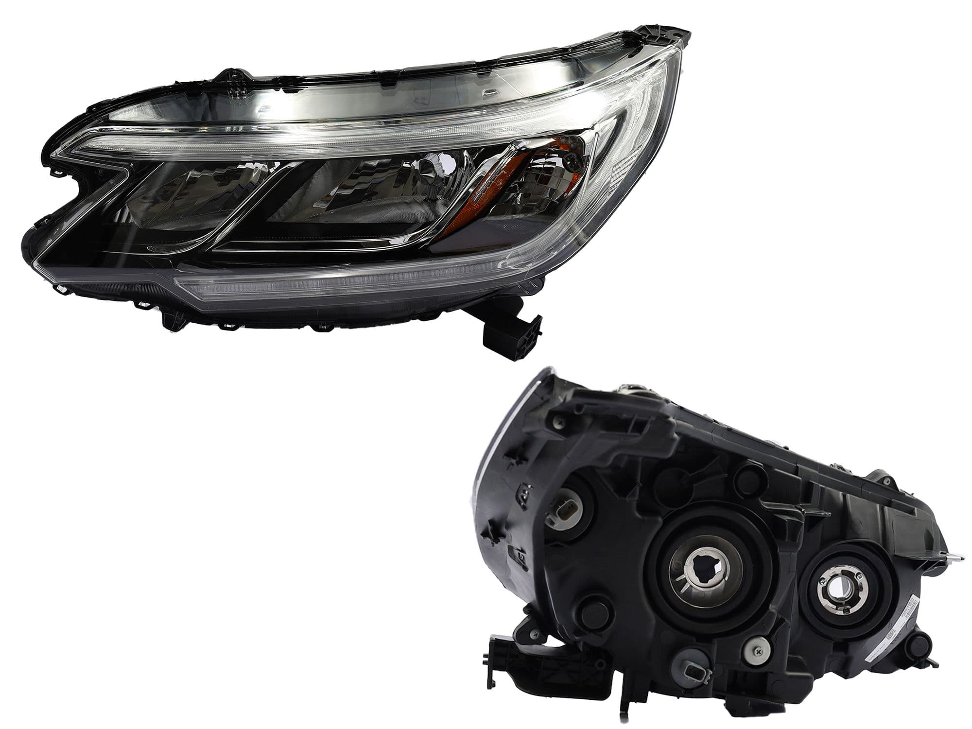 Faro Izquierdo Honda CR-V 2015-2016 Con Mica Ámbar