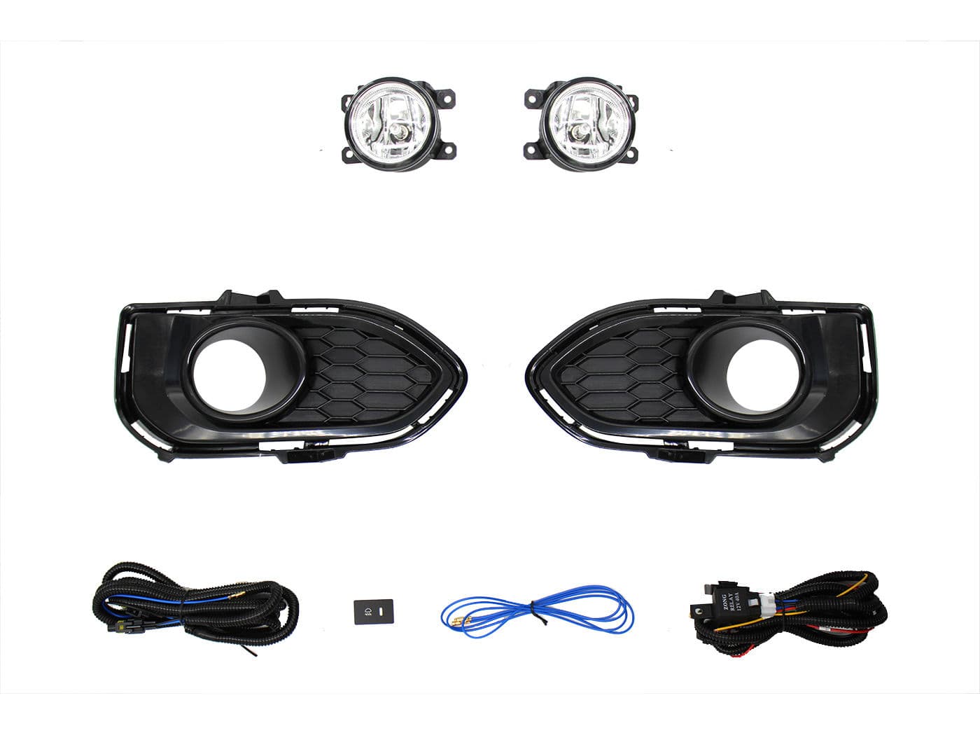 Kit Faro Aux C/Cables C/Rejillas Negras C/Focos Honda Fit 2018 2020