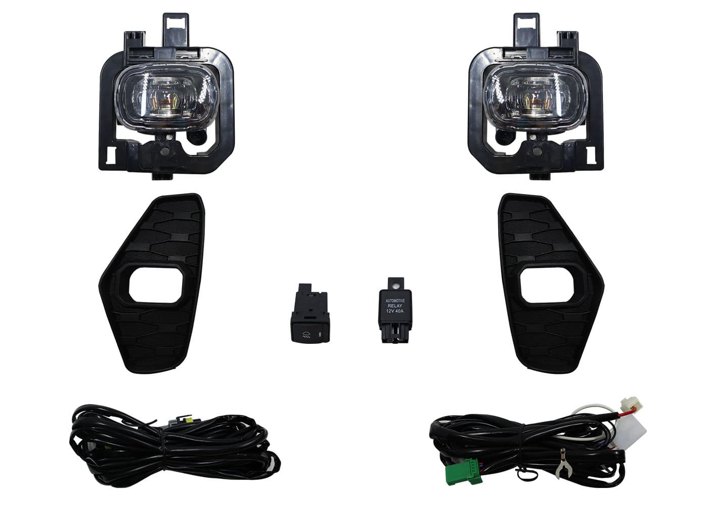 Kit Faro Aux C/Led C/Cables C/Rejillas Negros Nissan Np-300 Frontier (D-23) 2021 2024