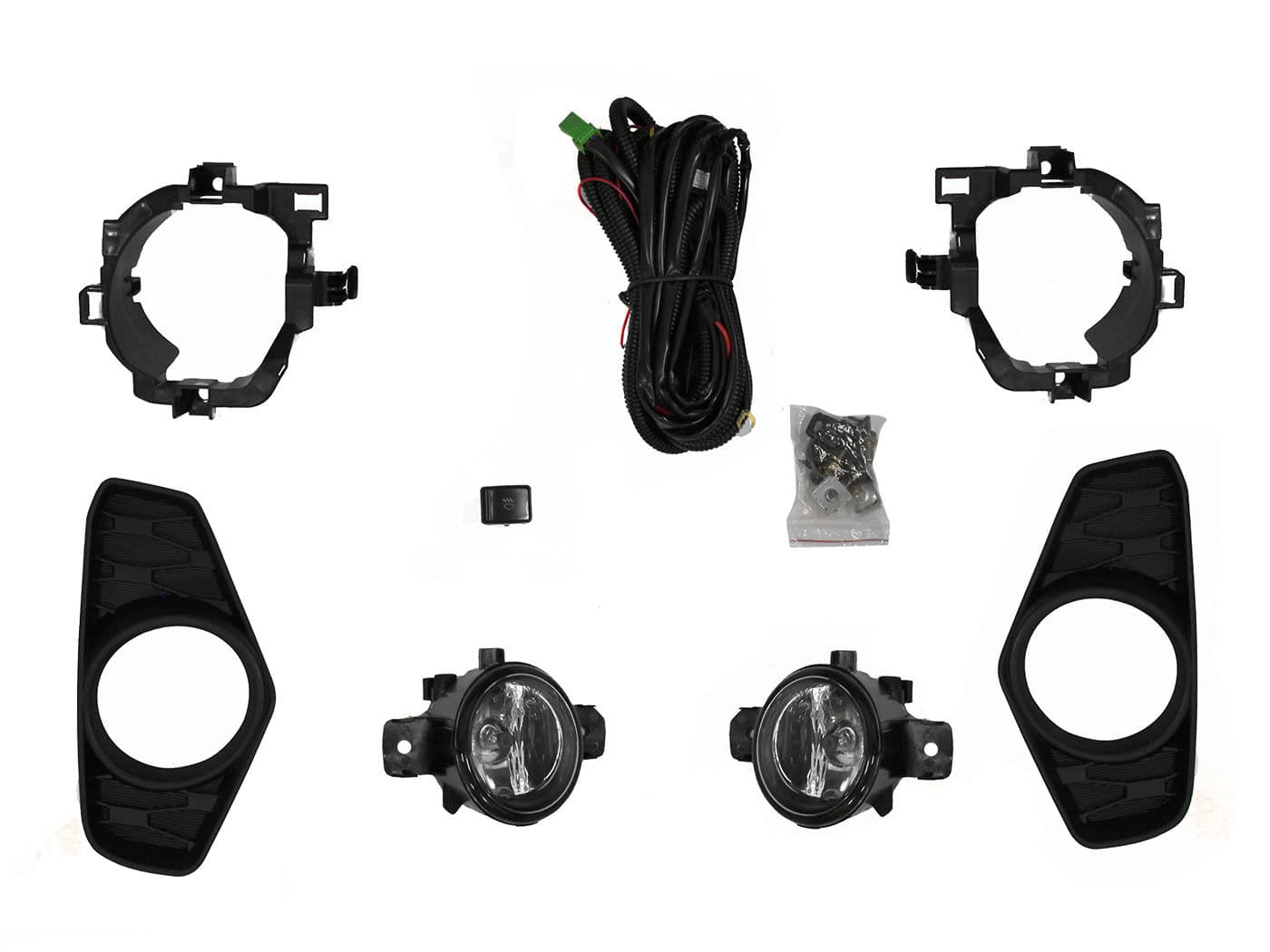 Kit Faro Aux S/Led C/Cables C/Rejillas Negros (Foco Halogeno) Nissan Np-300 Frontier (D-23) 2021 2024