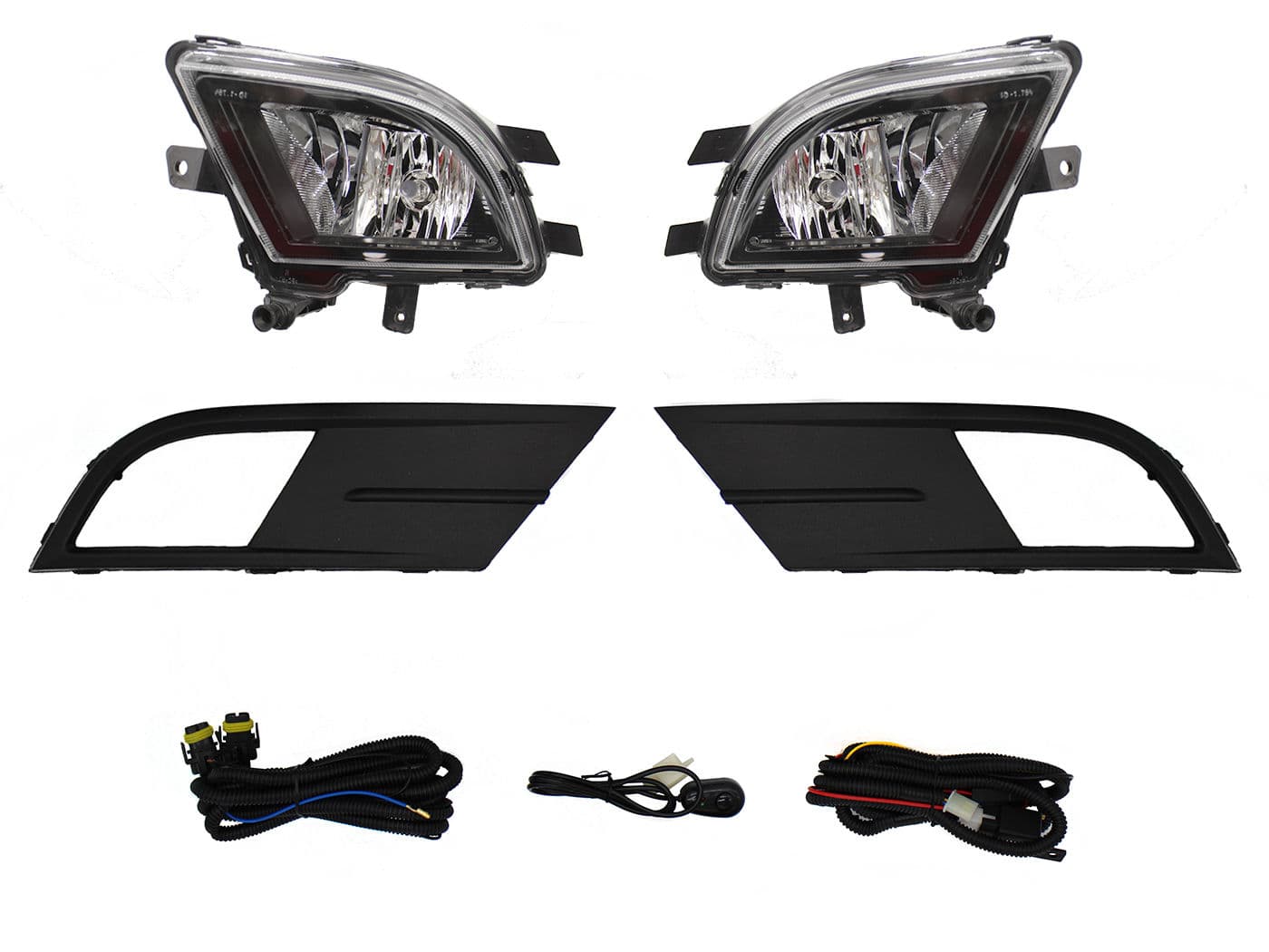 Kit Faro Aux C/Cables C/Rejillas Negras C/Focos Volkswagen Jetta A6 Bicentenario 2015 2018
