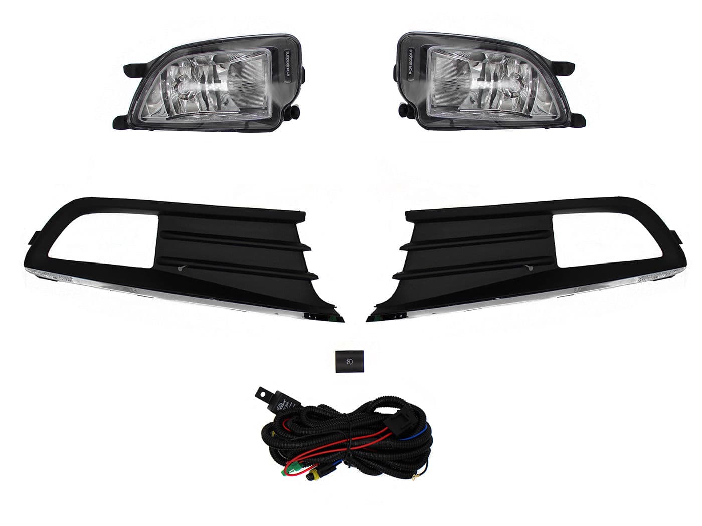 Kit Faro Aux C/Cables C/Rejillas Filo Cromo C/Focos (Sedan/H-Back) Volkswagen Gol 2013 2016