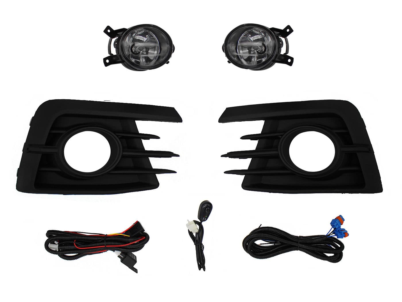 Kit Faro Aux C/Cables C/Rejillas Arillo Negro C/Focos (Sedan/H-Back) Volkswagen Gol 2017 2018