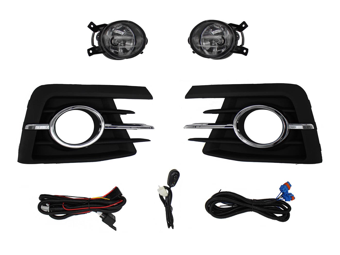 Kit Faro Aux C/Cables C/Rejillas Arillo Cromo C/Focos (Sedan/H-Back) Volkswagen Gol 2017 2018