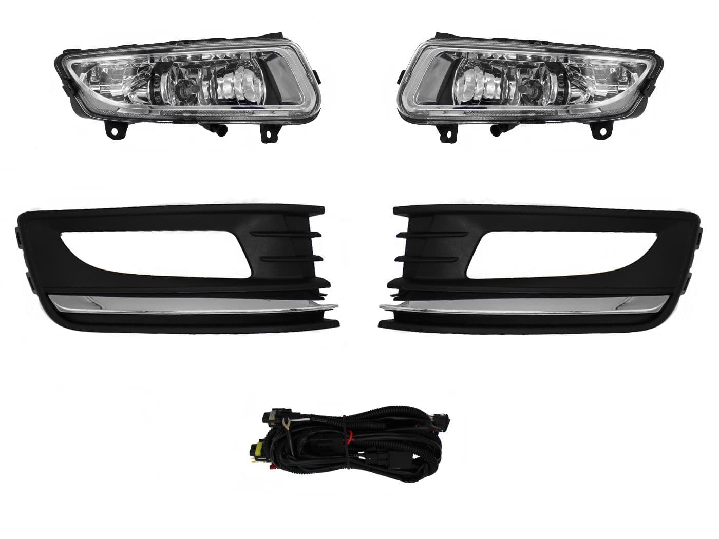 Kit Faro Aux C/Cables C/Rejillas Filo Cromo C/Focos Volkswagen Vento 2016 2019