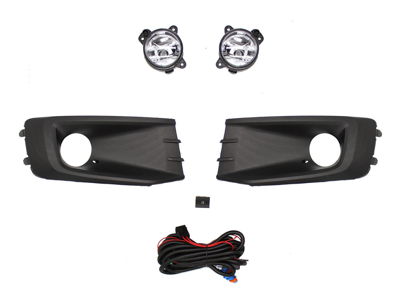 Kit Faro Aux C/Cables C/Rejillas Negras C/Focos Volkswagen Saveiro 2014 2016
