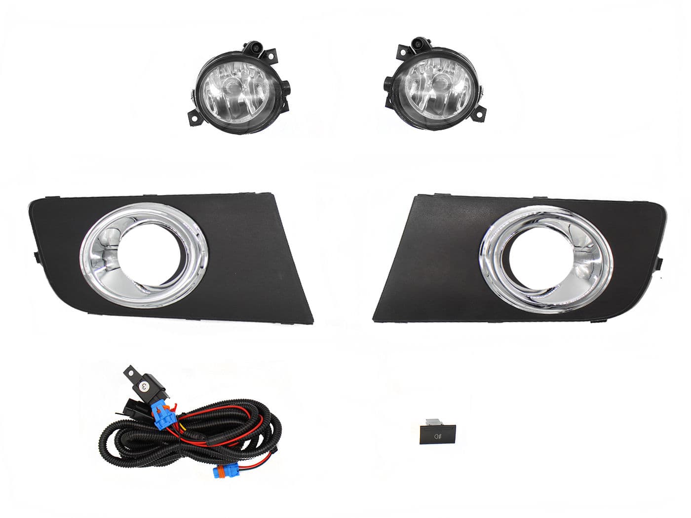 Kit Faro Aux C/Cables C/Rejillas Arillo Cromo C/Focos Volkswagen Amarok 2010 2017