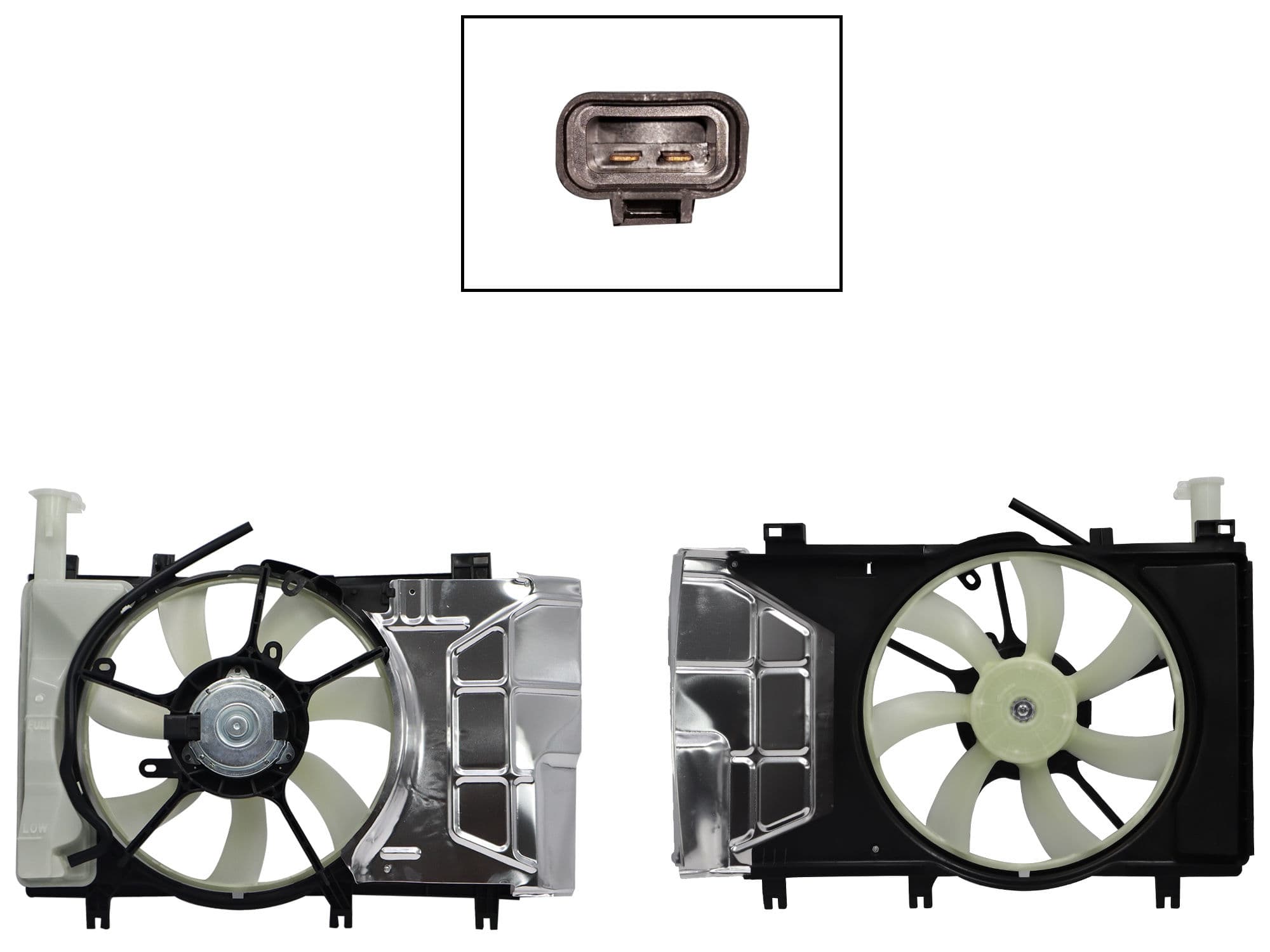 Motoventilador Toyota Yaris 1.5L 2018-2022 Con Aire 2 Pines Con Tolva Con Resistencia