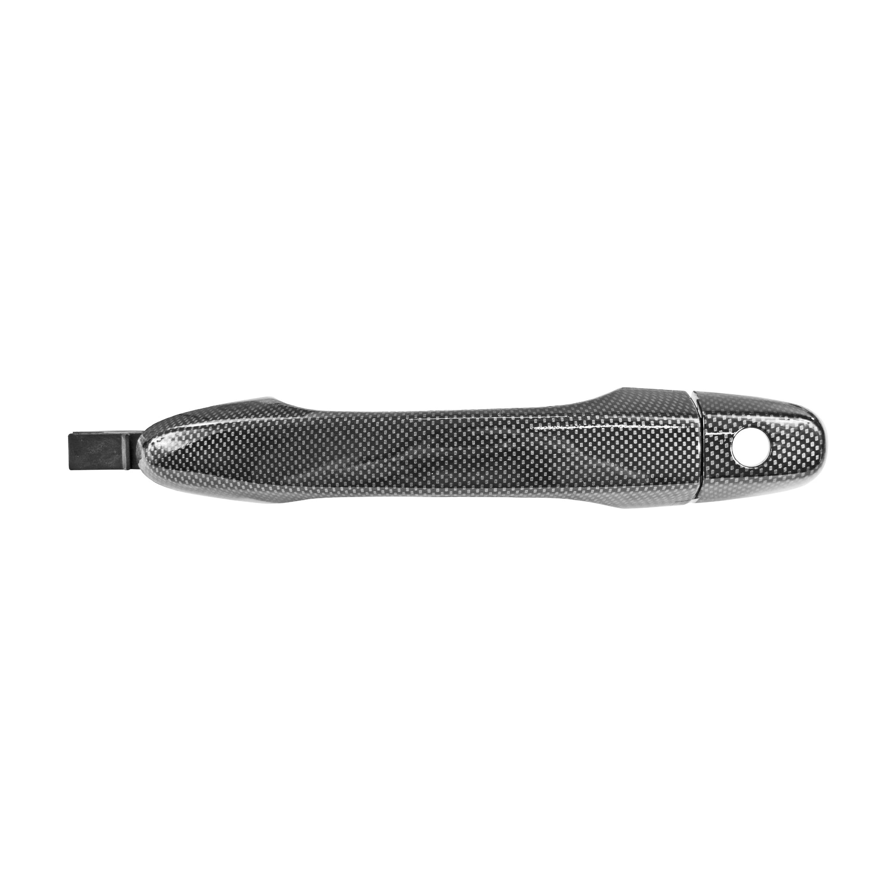 Manija Exterior Izquierdo Honda Civic 2012-2015 Negro Fibra De Carbon Plástico Con Hoyo Delantera