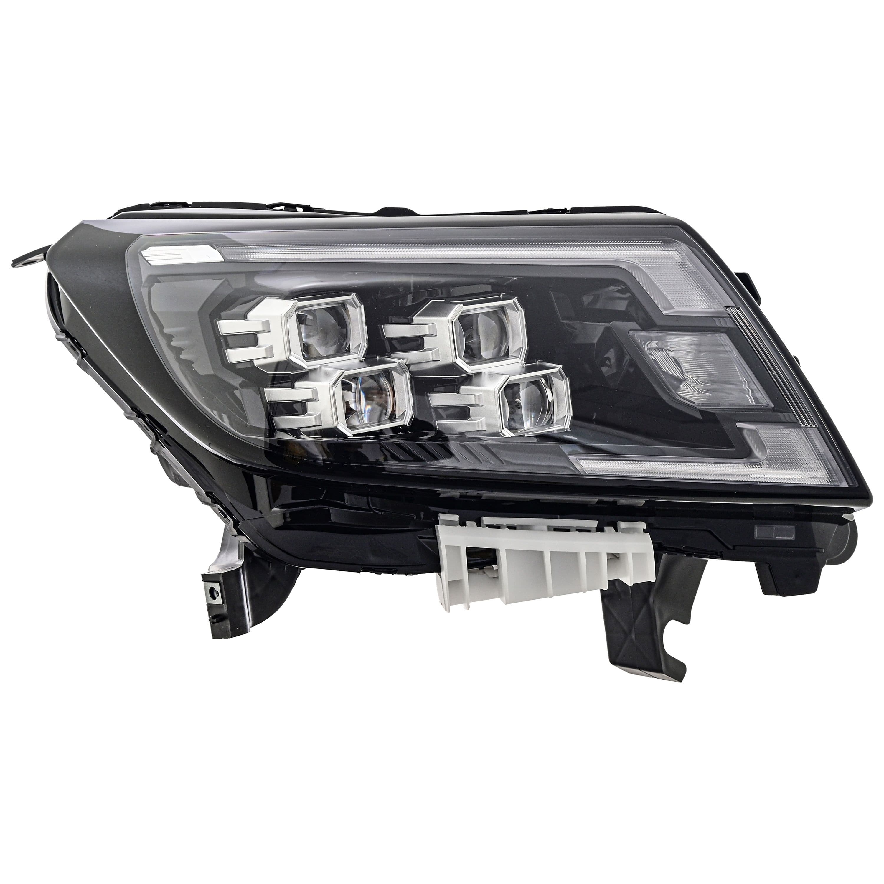 Faro Nissan Frontier Platinum Le 2021-2026 Fondo Negro Con LEDs DEPO Derecho