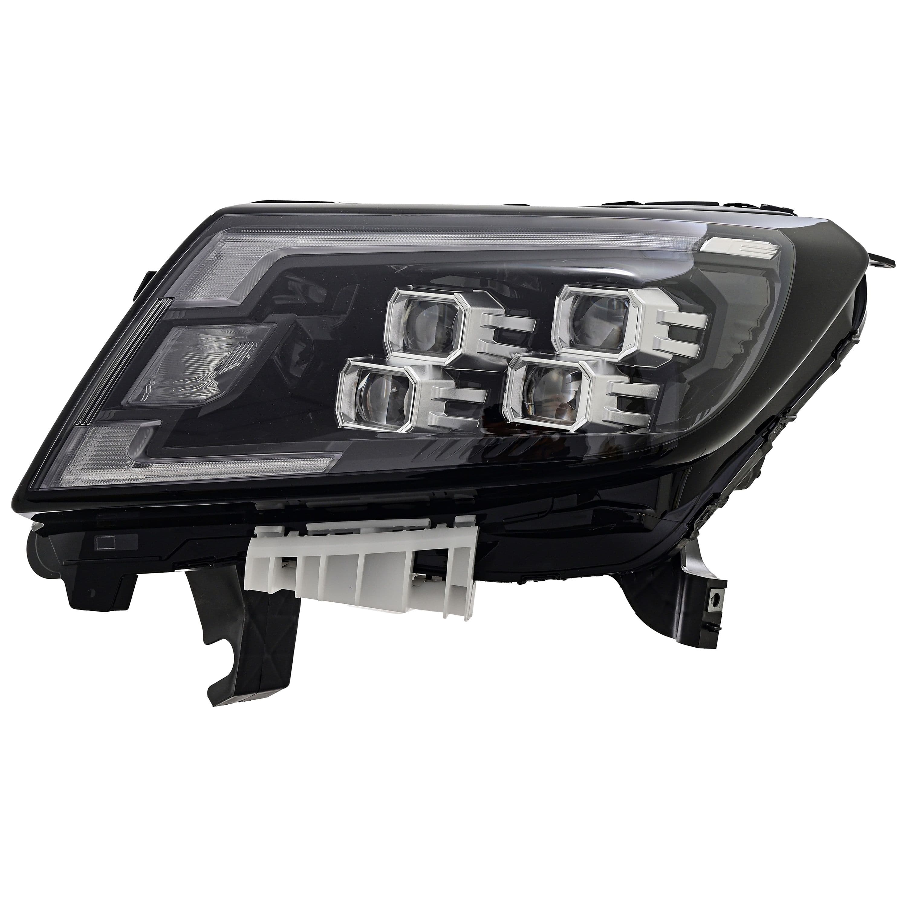 Faro Nissan Frontier Platinum Le 2021-2026 Fondo Negro Con LEDs DEPO Izquierdo