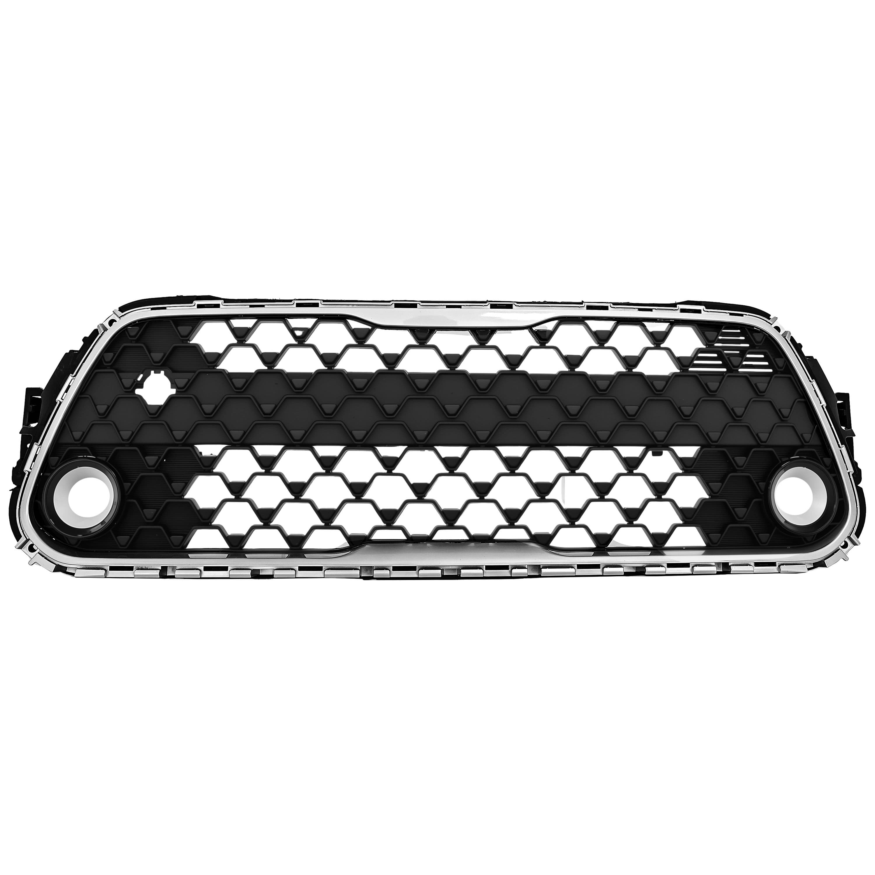 Parrilla Fascia Kia Soul 2020-2022 Con Moldura Cromada Con Hoyo Para Faro