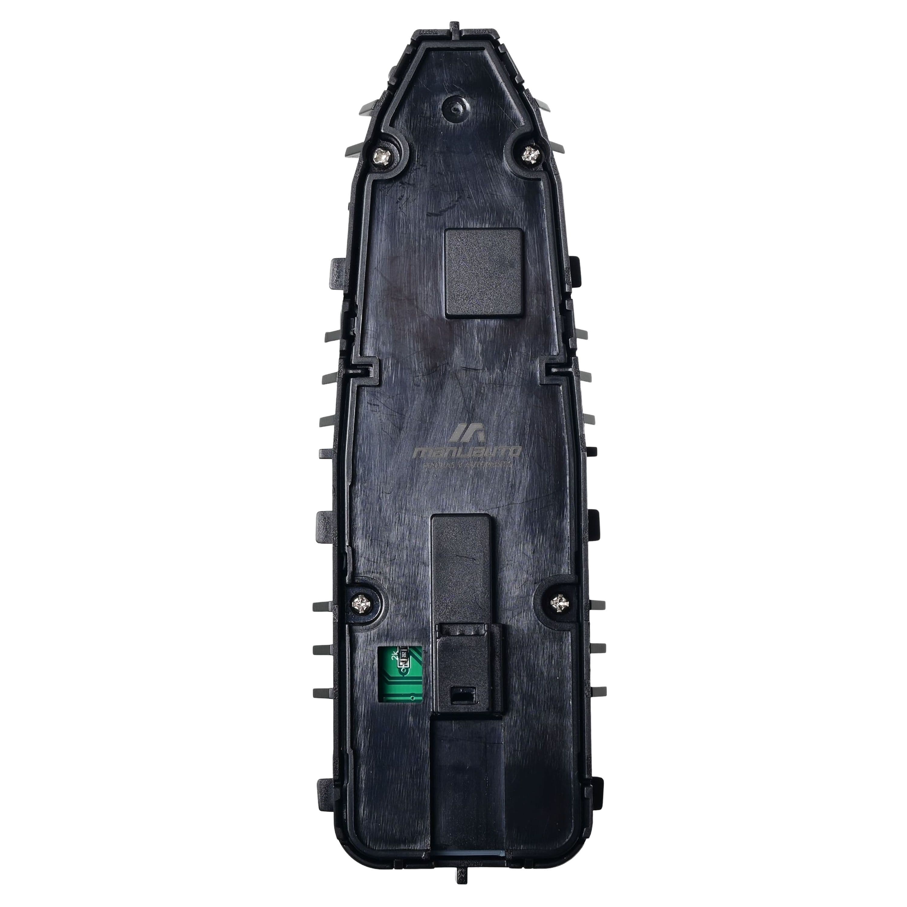 Control De Elevador Mercedes-Benz Clase-C 2015-2018 Plata Fondo Negro 7 Teclas 3 Pins Luz Ambar Para Espejos Autoabatibles Delantera Izquierdo