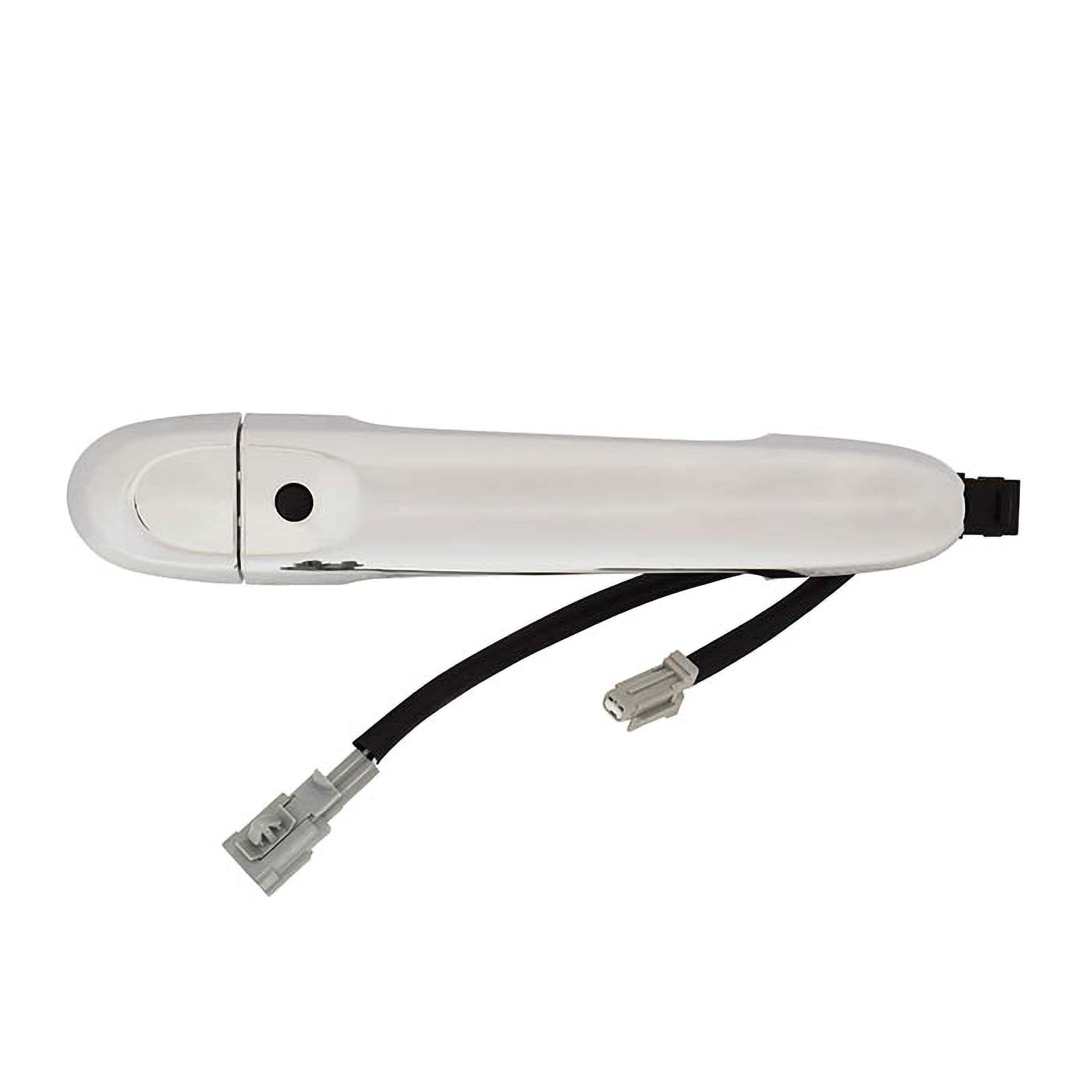 Manija Exterior Nissan March 2012-2020 Sin Hoyo Para Llave Con Sensor 1 Pieza 4 Pines Cromada Plastico 12V Derecha Delantera Hushan