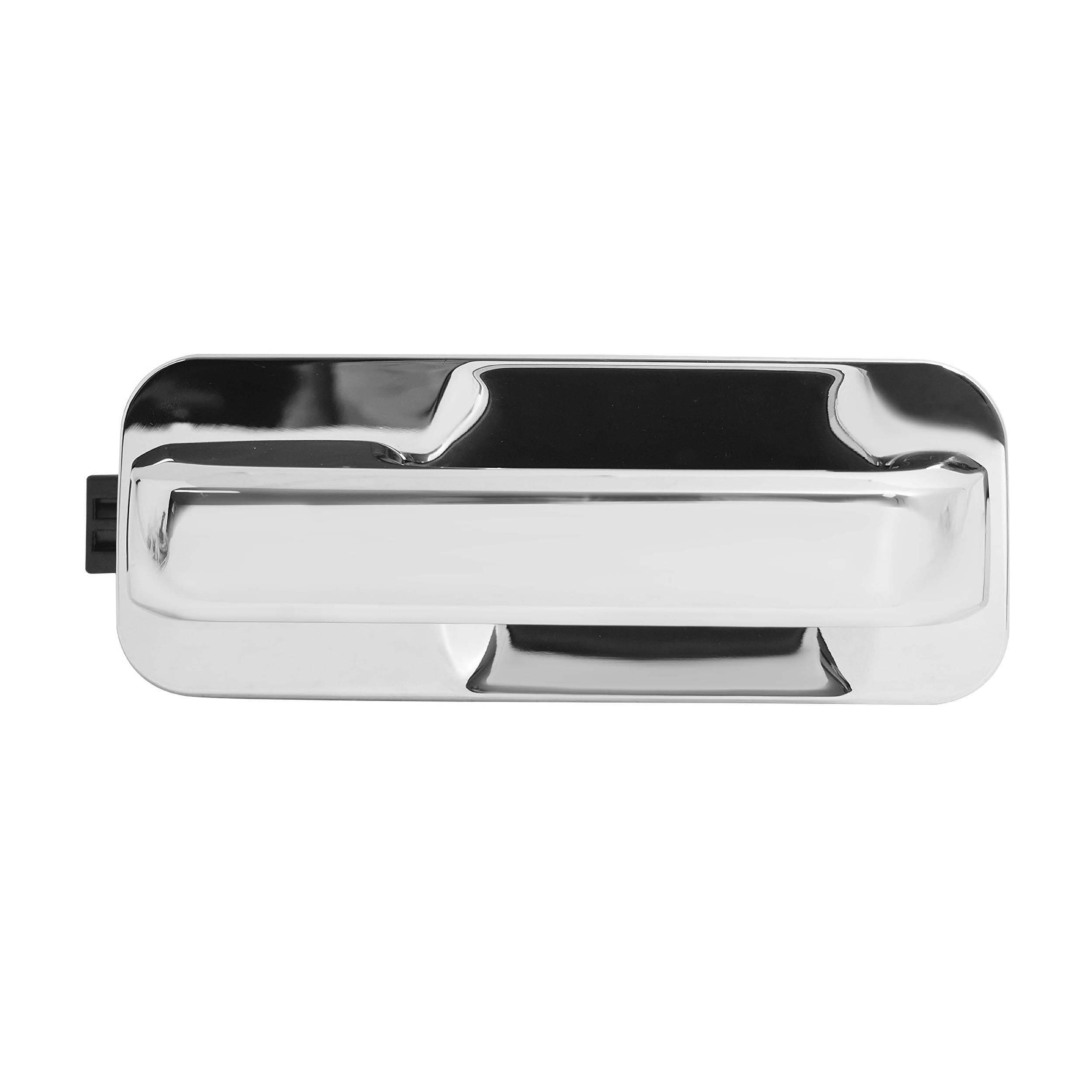 Manija Exterior Ford F-150/F-250 2015-2020 Sin Hoyo Para Llave Sin Sensor Cromada Plastico Derecha Delantera/Trasera Delantera Hushan