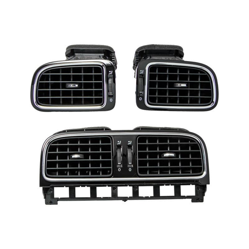 Rejilla Volkswagen Vento 2014-2022 Negro Filo Cromado Plastico Delantera