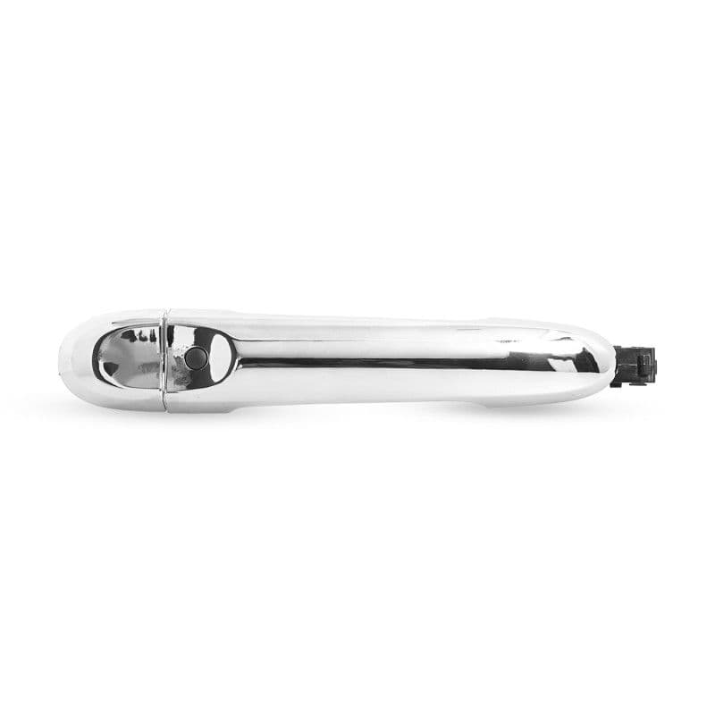Manija Exterior Nissan March 2012-2020 Sin Hoyo Para Llave Con Sensor 1 Pieza 4 Pines Cromada Plastico 12V Generica Derecha Delantera