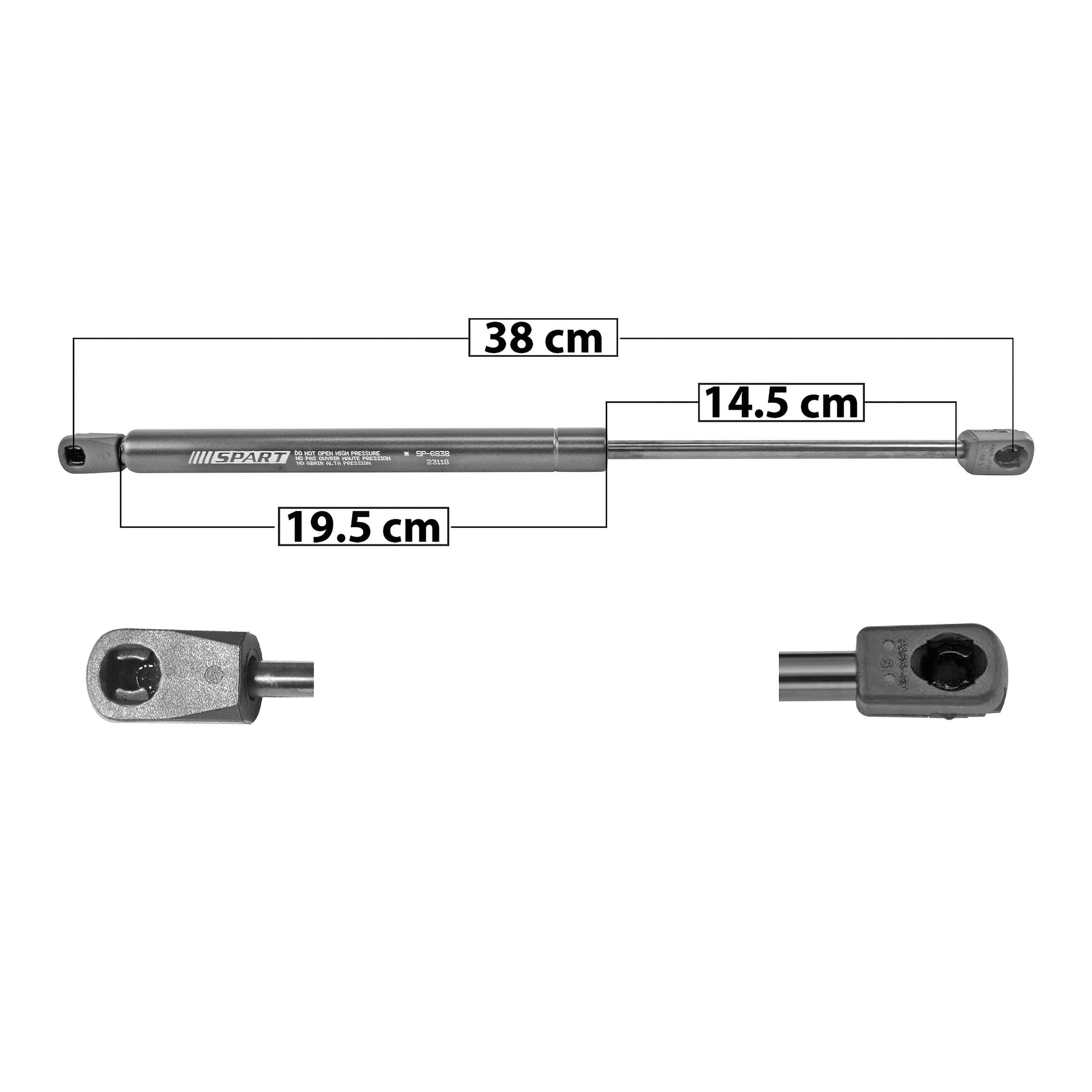 Amortiguador Cofre Ford F-150 2021-2022 38 19.5 14.5 270 60.69 27.53 230 51.71 23.46 Spart 6838 Tur Derecha/Izquierda Spart