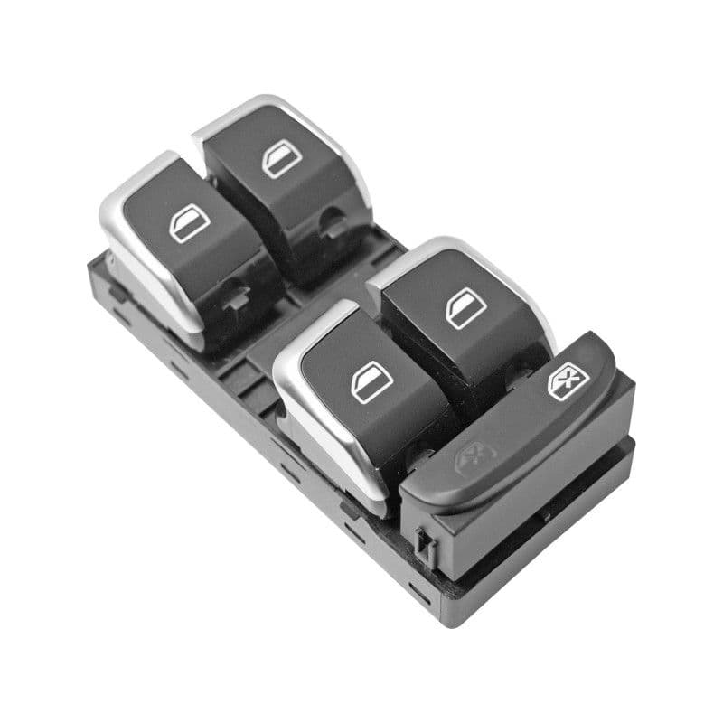 Control Electrico De Elevador Audi A1 2011-2016 10 Pines 5 Teclas Negro Filo Plata 12V Manijauto