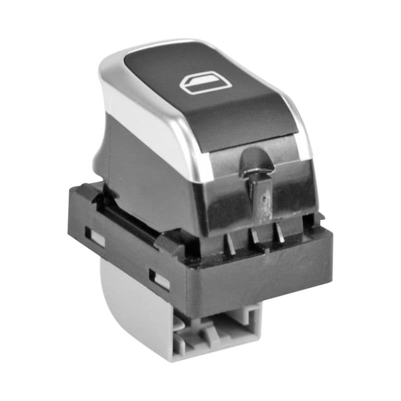 Control Electrico De Elevador Audi A4 2007-2015 4 Pines 1 Tecla Negro Filo Plata 12V Manijauto