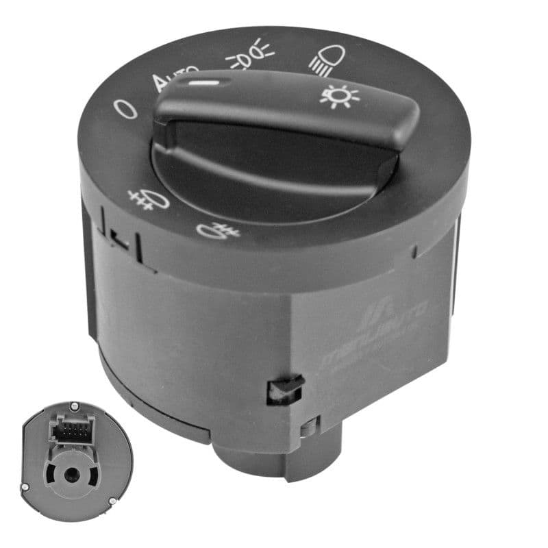 Interruptor Luz De Faro Volkswagen Jetta Bicentenario 2011-2018 10 Pines 2 Pasos Negro Filo Negro Base Corta Para Faro Niebla 12V Man Manijauto
