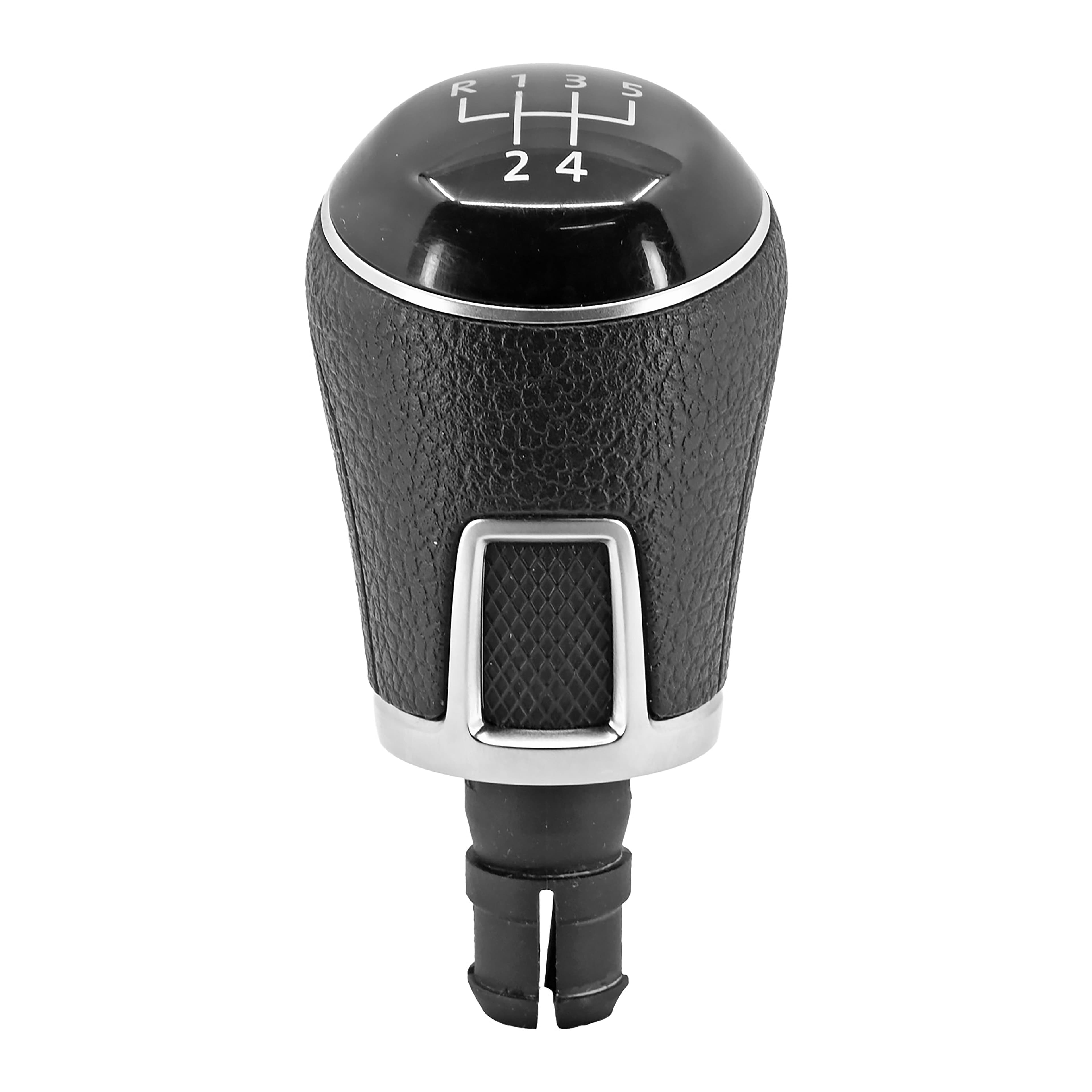Perilla De Palanca Volkswagen Jetta Bicentenario 2011-2018 Negro Filo Plata Corrugada Pomo Plastificado