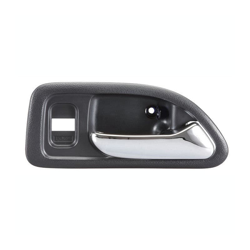Manija Interior Honda Accord 4P Sedan 1994-1997 Con Hoyo Para Seguro Negra/Cromo Plastico Derecha Delantera Hushan