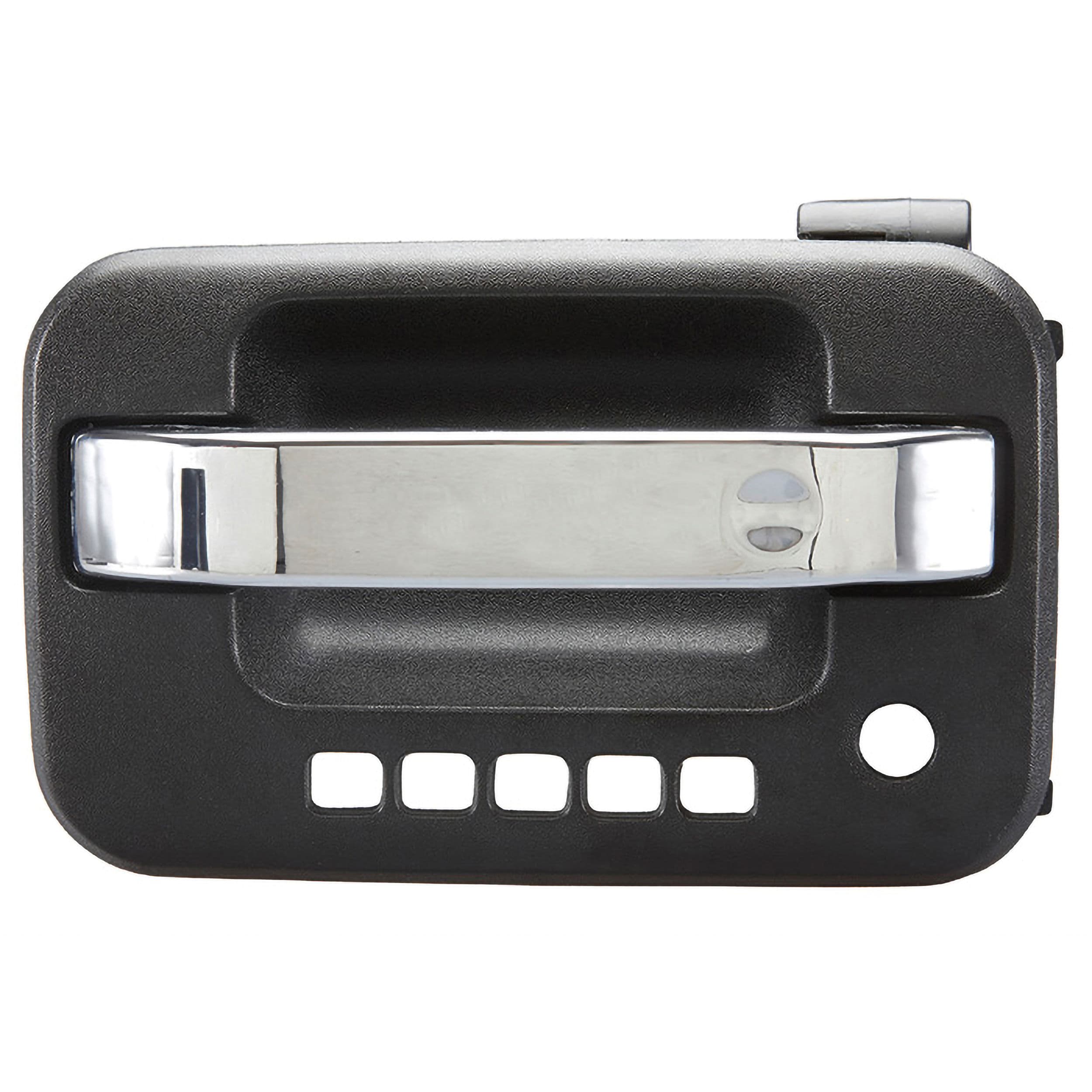 Manija Exterior Ford F-150/F-250 2009-2014 Con Hoyos Para Llave Y Codigo Corrugada Negra/Cromo Plastico Izquierdo Delantera Hushan