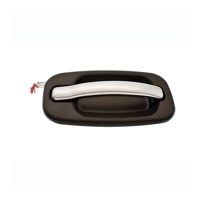 Manija Exterior Cadillac Escalade Ext/Esv 2002-2006 Lisa Para Pintar Negra/Cromo Plastico Derecha Trasera Hushan