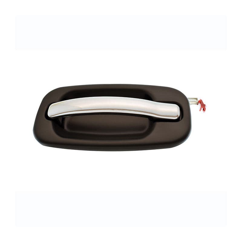 Manija Exterior Cadillac Escalade Ext/Esv 2002-2006 Lisa Para Pintar Negra/Cromo Plastico Izquierdo Trasera Hushan