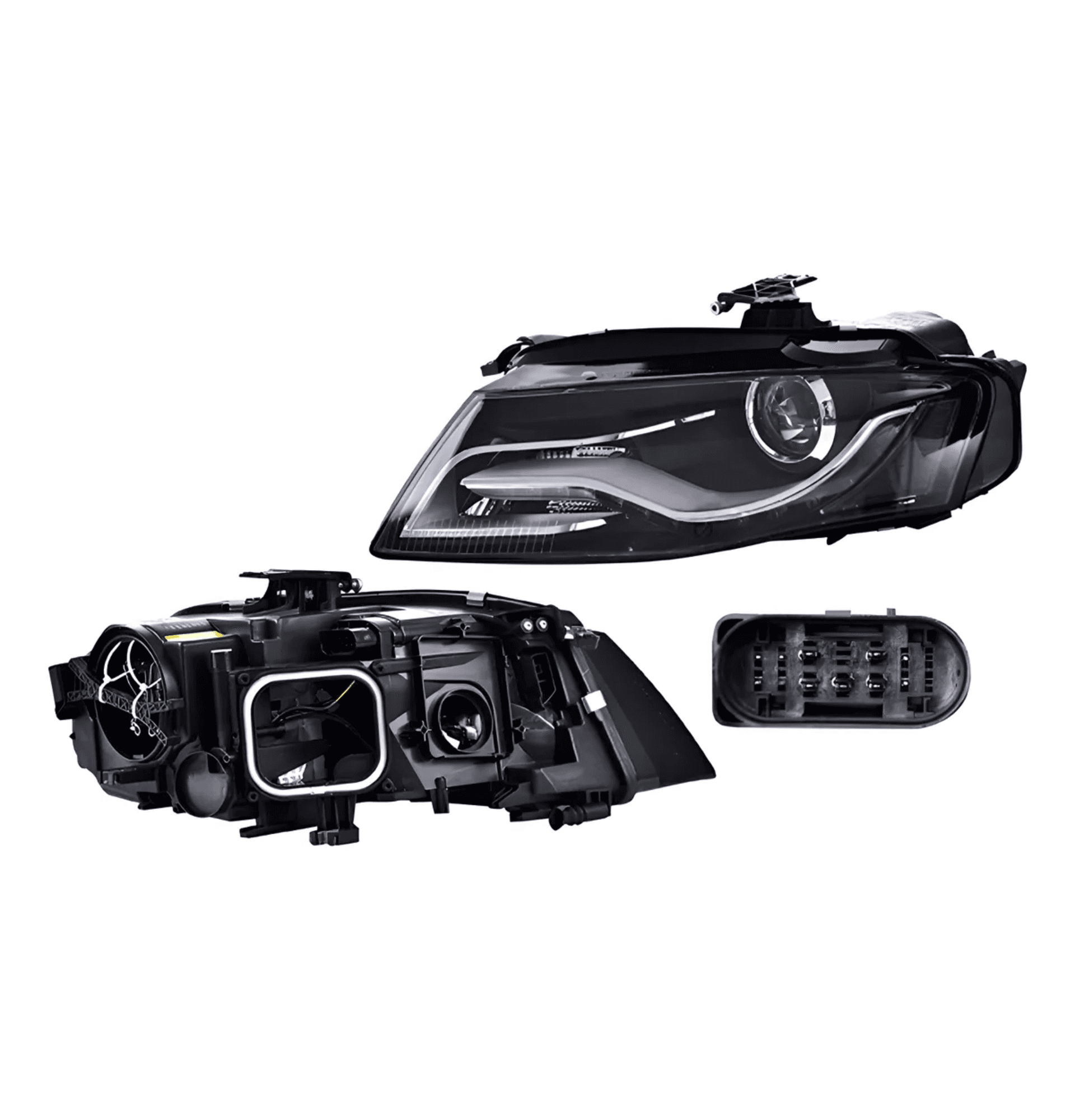 Faro Izquierdo Audi A4 2009-2012 Electrico Con Motor Para Foco Xenon Leds Depo