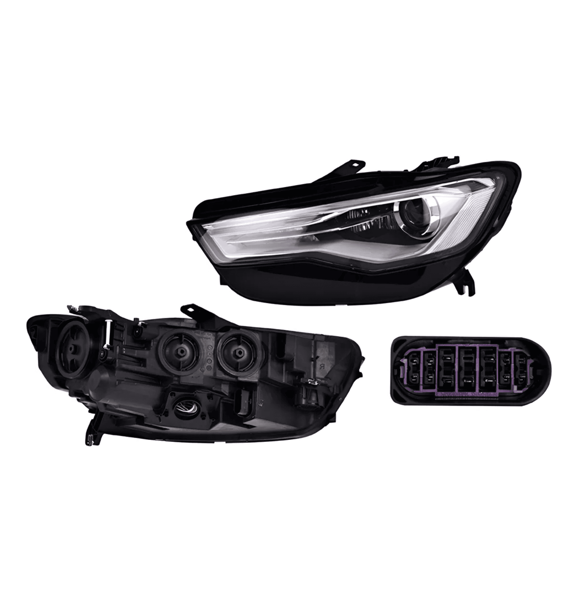 Faro Izquierdo Audi A6 2016-2018 Electrico Con Motor Leds Para Foco Xenon Depo